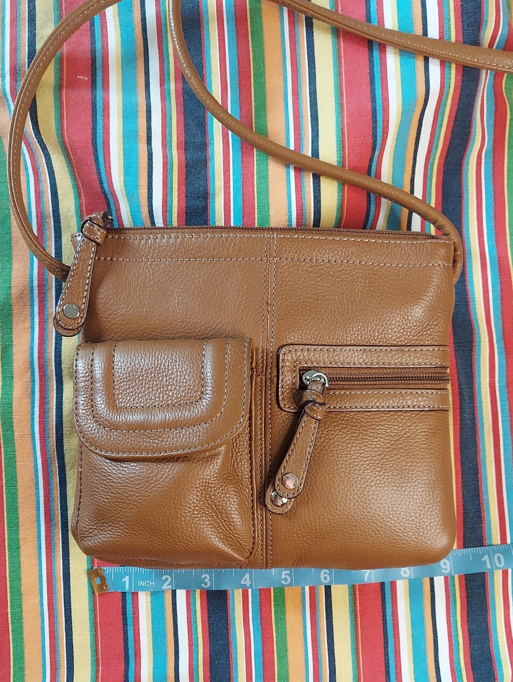 Tignanello Crossbody Leather Bag in Brown